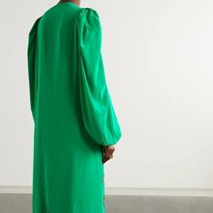 JOHANNA ORTIZ Sequin-embellished appliquéd silk-bl